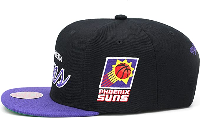 Men's Phoenix Suns Script Mitchell & Ness 2 Tone 2.0 Snapback Hat