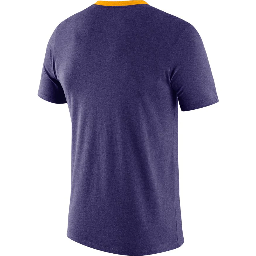 Men's LSU Tigers Football Purple Vault Helmet Logo T-Shirt By Nike