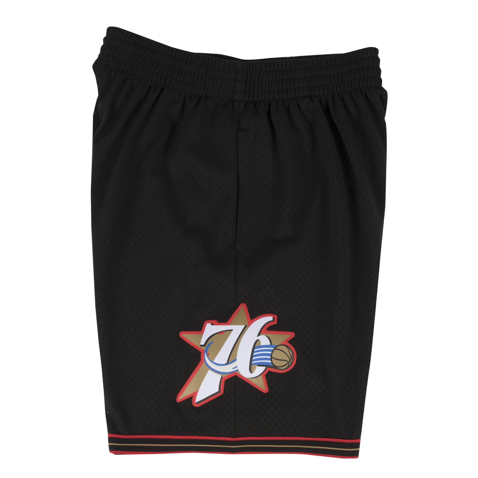 Men's Philadelphia 76ers Mitchell and Ness Hardwood Classics Black 2000-01 Swingman Shorts