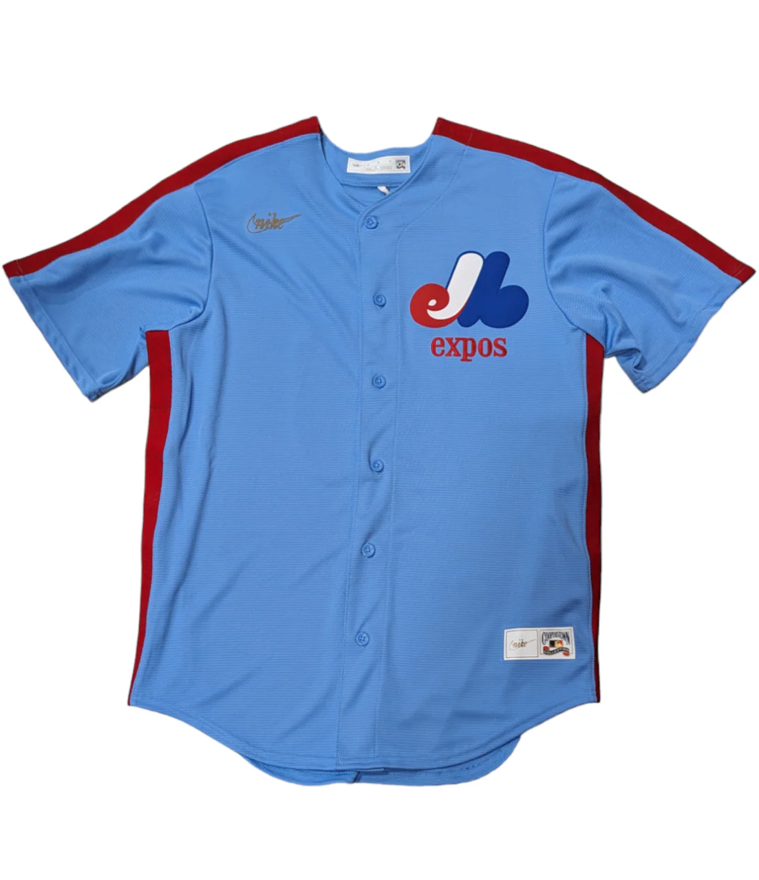 Men's Montreal Expos Andre Dawson Nike Light Blue Road Cooperstown Collection Premium Team Jersey
