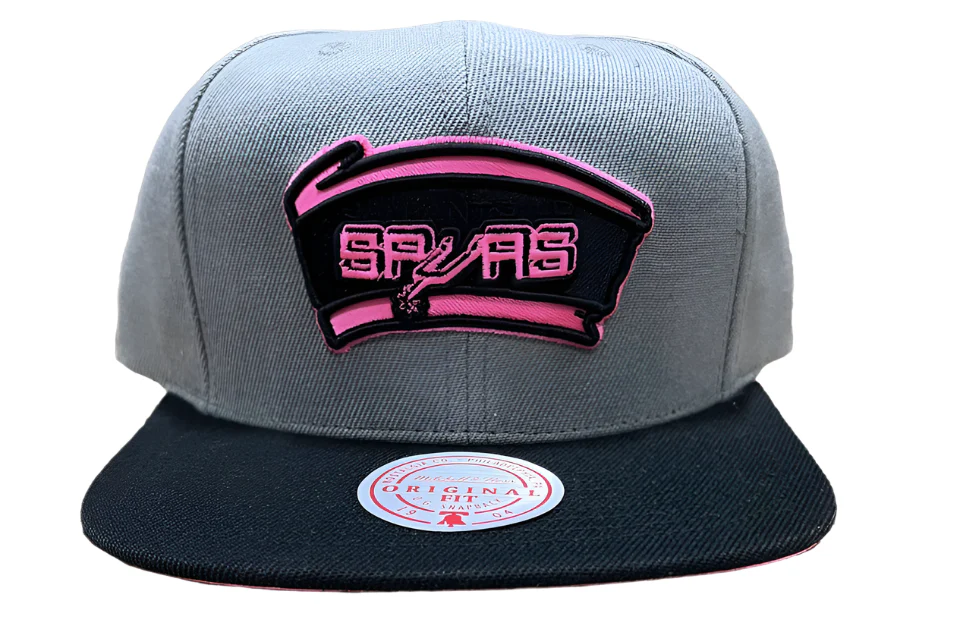 Men's San Antonio Spurs NBA Neon Lights HWC Mitchell & Ness Snapback Hat