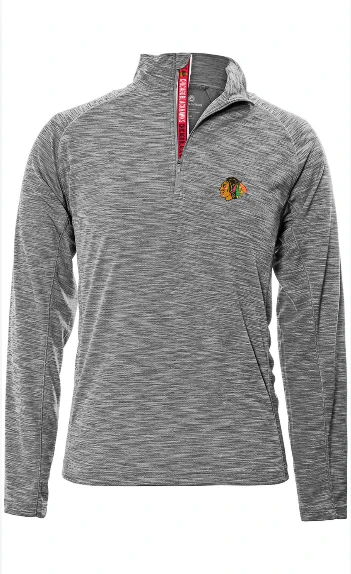 Men's Chicago Blackhawks Pebble 1/4 Zip Mobility Jacket, Pebble-Level Wear