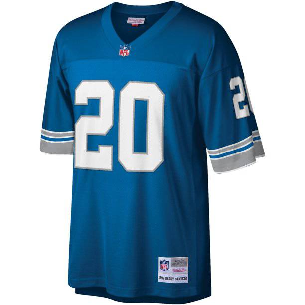 Mens Detroit Lions Barry Sanders Mitchell & Ness Honolulu Blue Legacy Replica Jersey