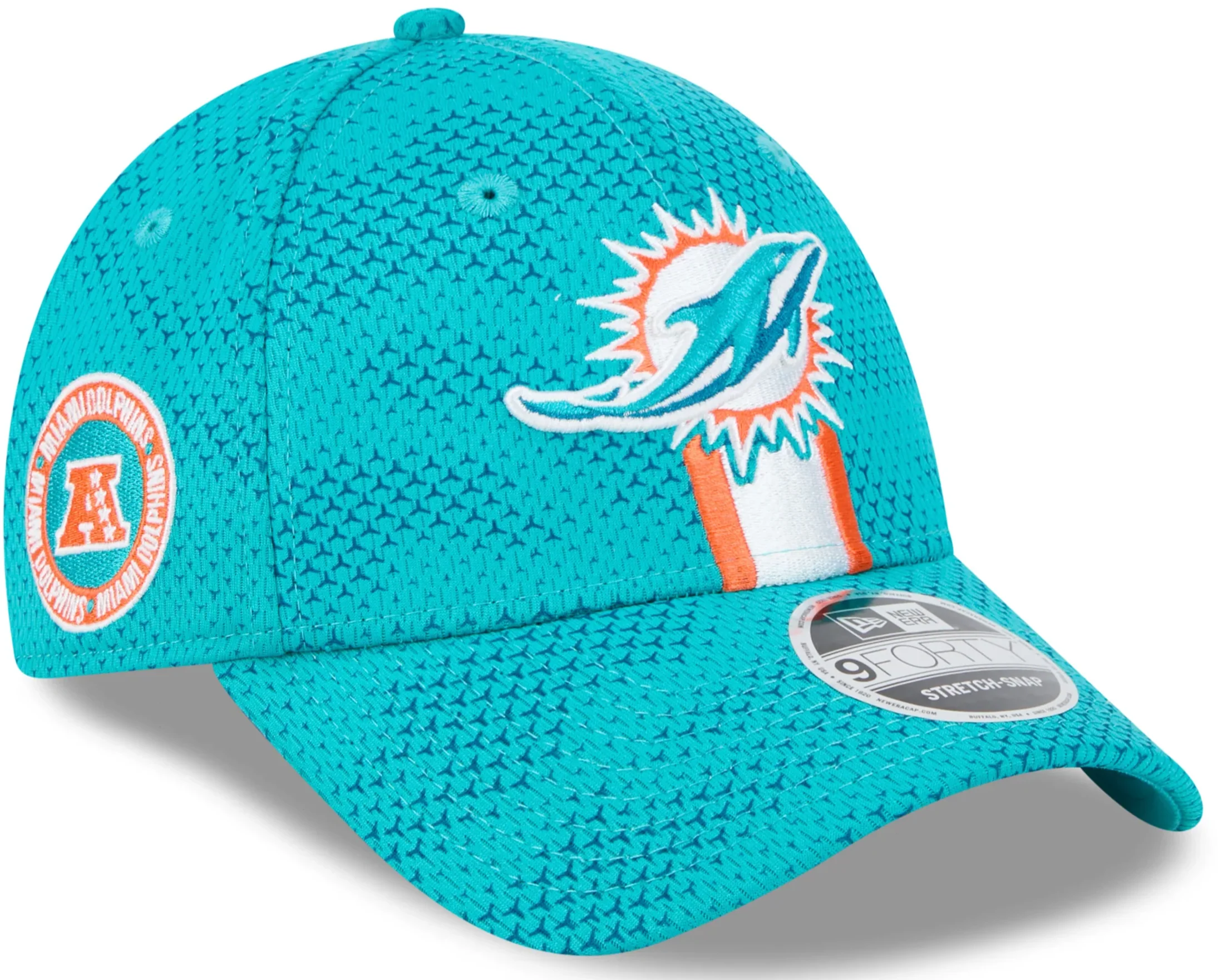 Men's Miami Dolphins New Era 2024 Sideline Black 9FORTY Adjustable Hat