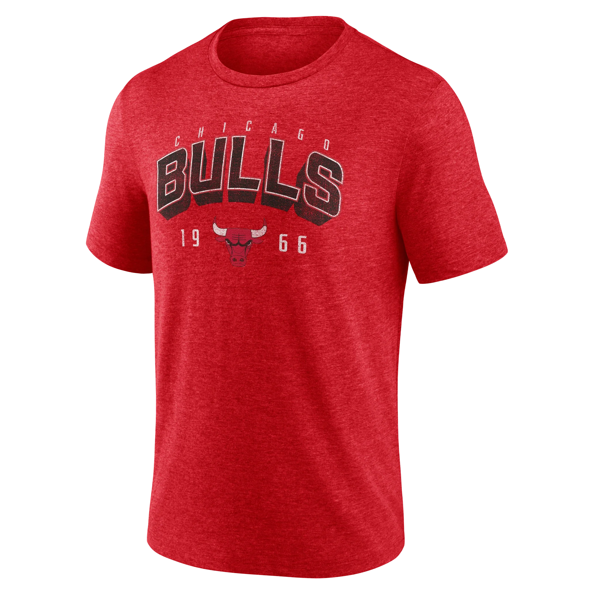 Men's Chicago Bulls Athletic Red Fanatics Backboard Tri-Blend Tee