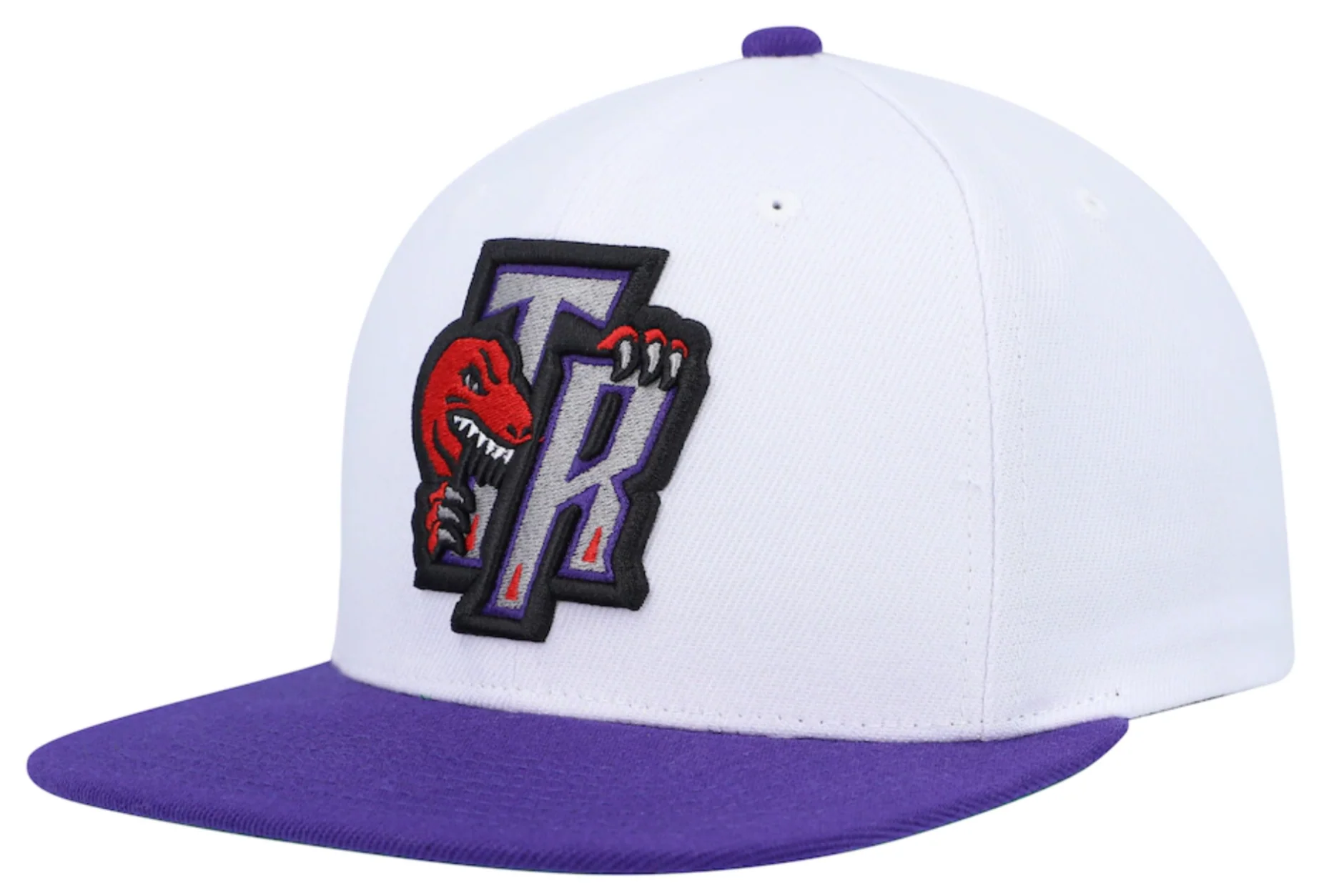 Men's Mitchell & Ness Toronto Raptors HWC White/Purple Adjustable Snapback Hat