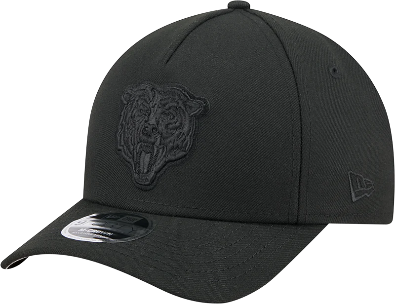 Chicago Bears New Era Black Tonal Primary 9FORTY A-Frame M-Crown Adjustable Hat