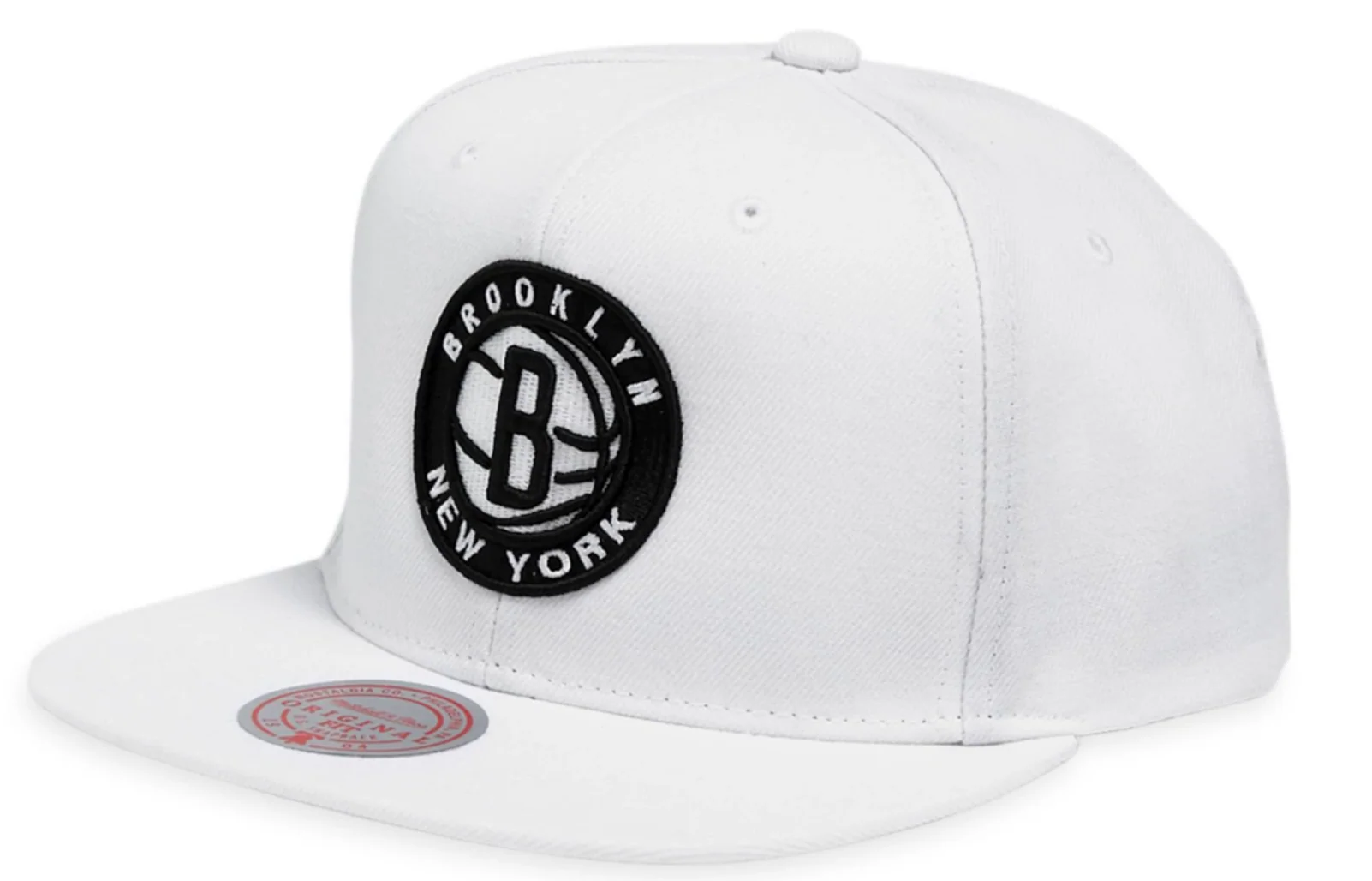 Men's Brooklyn Nets Mitchell & Ness Core Basic Snapback Hat - White
