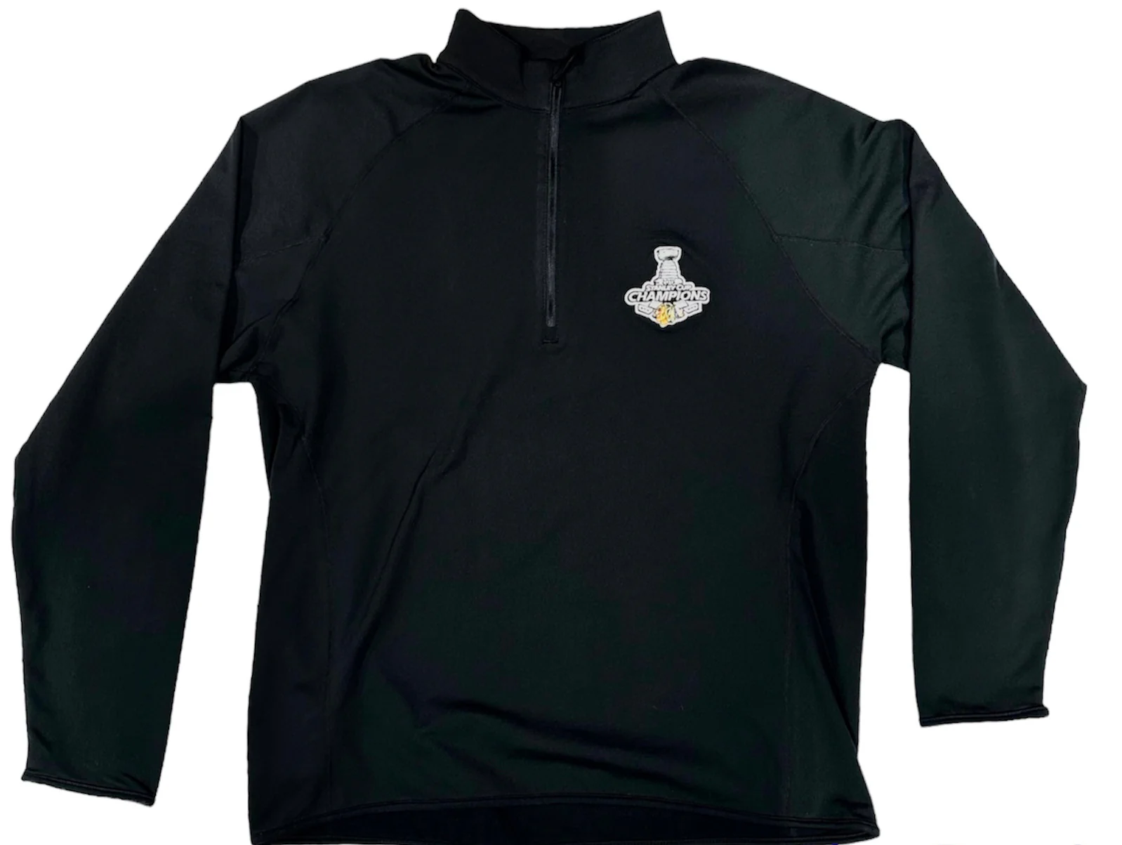 Men's Chicago Blackhawks 2015 Stanley Cup Champions Metro 1/4 Zip Jacket