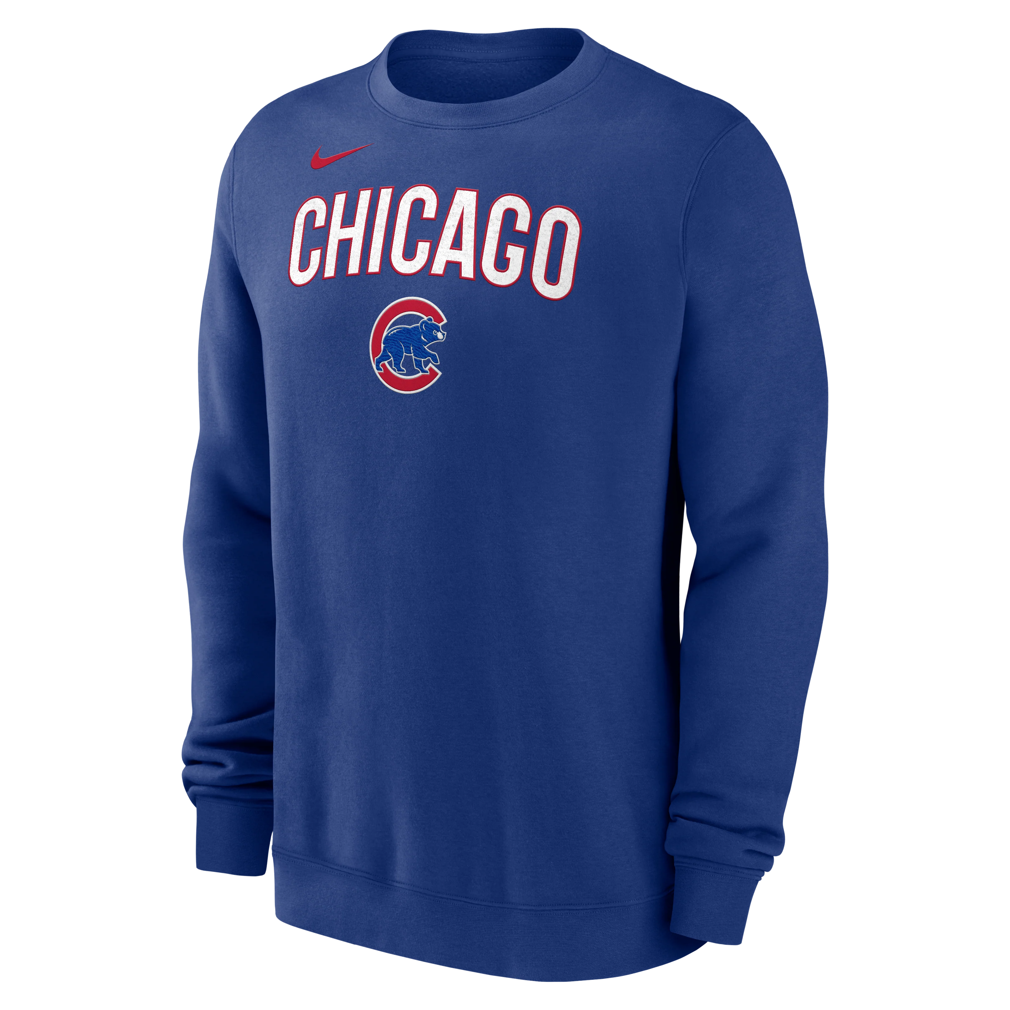Men's Chicago Cubs Nike Royal Blue Crewneck Sweatshirt