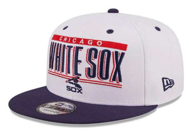 Chicago White Sox White/Navy Retro Title 9FIFTY Snapback Hat