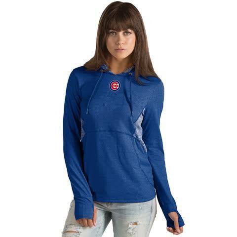 Women's Chicago Cubs Rundown Hooded Long Sleeve Tee