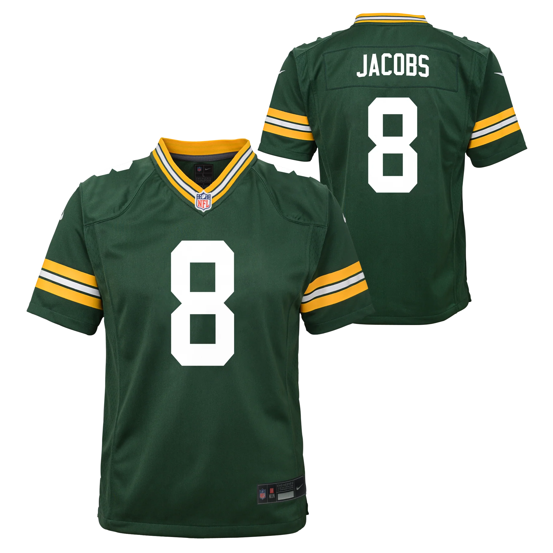 Youth Green Bay Packers Josh Jacobs Nike Green Game Jersey