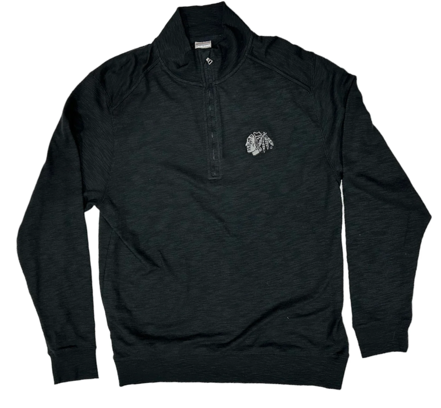 Men's Chicago Blackhawks 1/4 Zip Hudson Faux Show By Levelwear