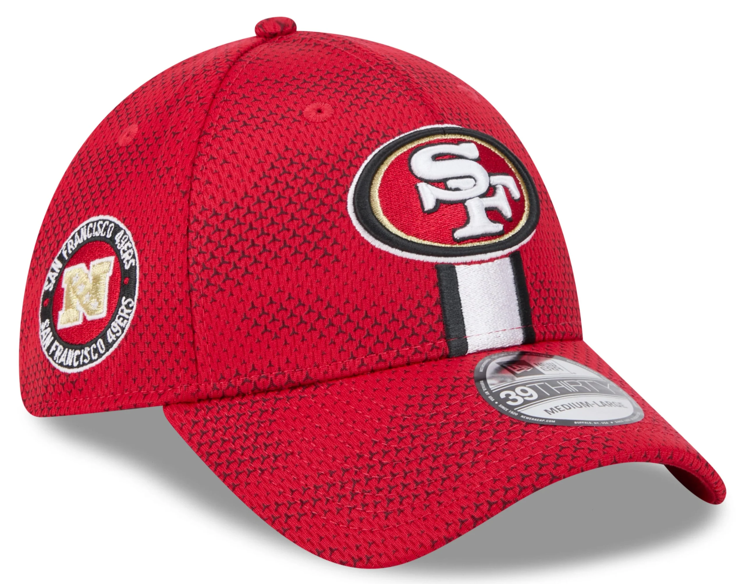 Men's San Francisco 49ers New Era 2024 Sideline Scarlet 39THIRTY Flex Hat