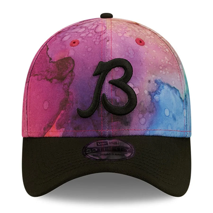 Men's Chicago Bears New Era Crucial Catch 2022 NFL Sideline B Logo Ink 39THIRTY Flex Hat