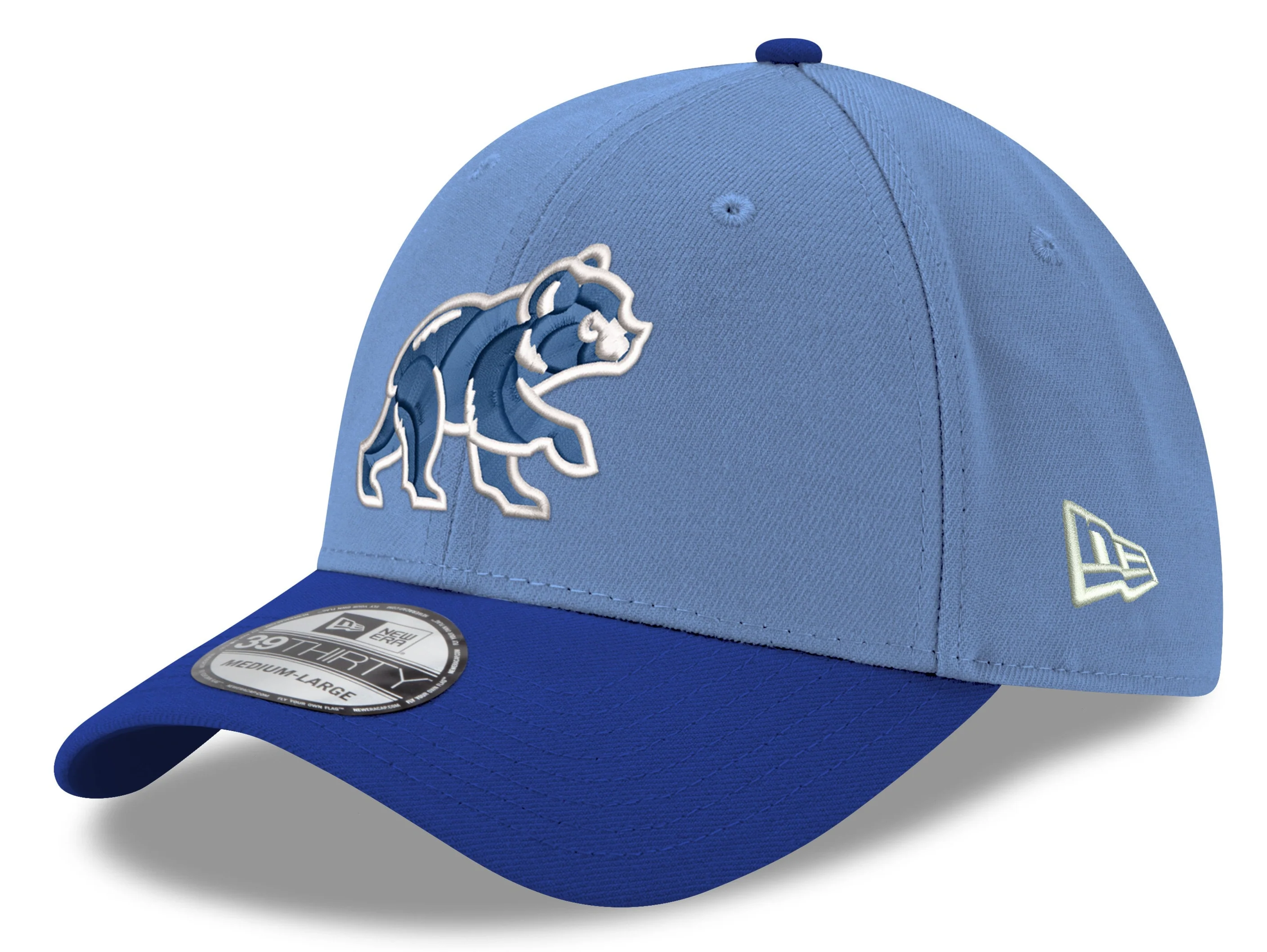 Men's Chicago Cubs New Era Walking Bear 39THIRTY Flex-Fit Hat