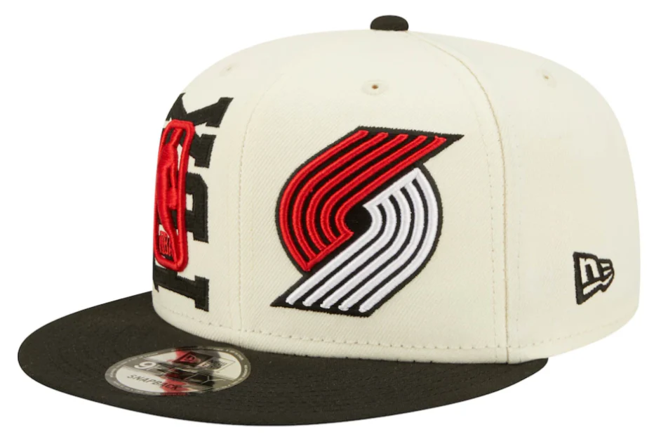 Portland Trail Blazers New Era 2022 NBA Draft 9FIFTY Snapback Adjustable Hat - Cream/Blue