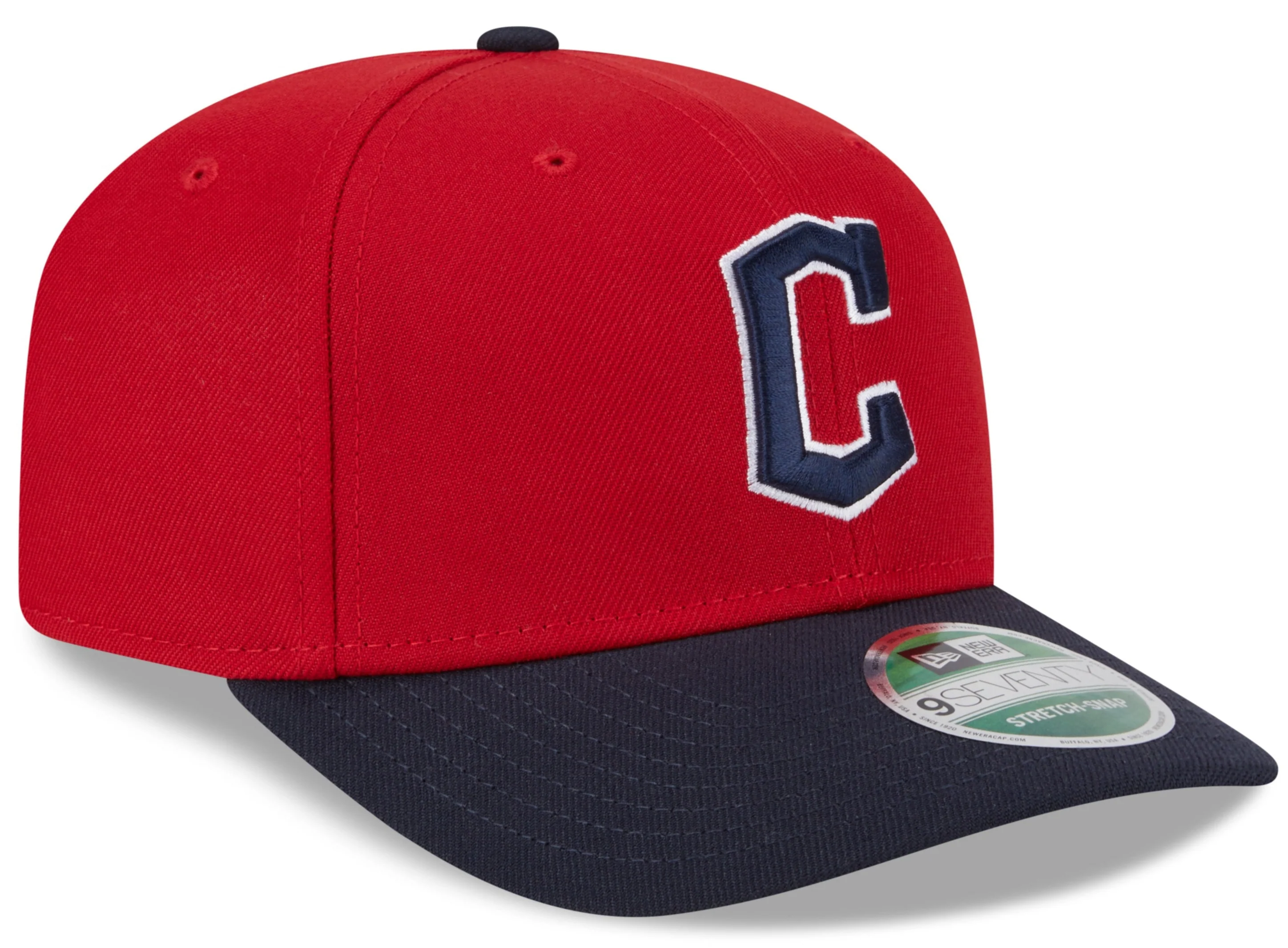 Cleveland Guardians Red/Navy New Era Player Replica 9SEVENTY Stretch Snap Adjustable Hat