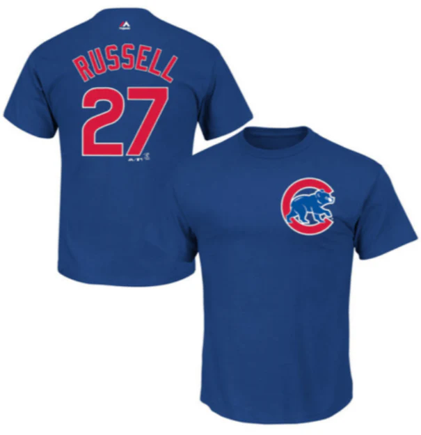 Addison Russell Chicago Cubs Youth Player Tee By Majestic