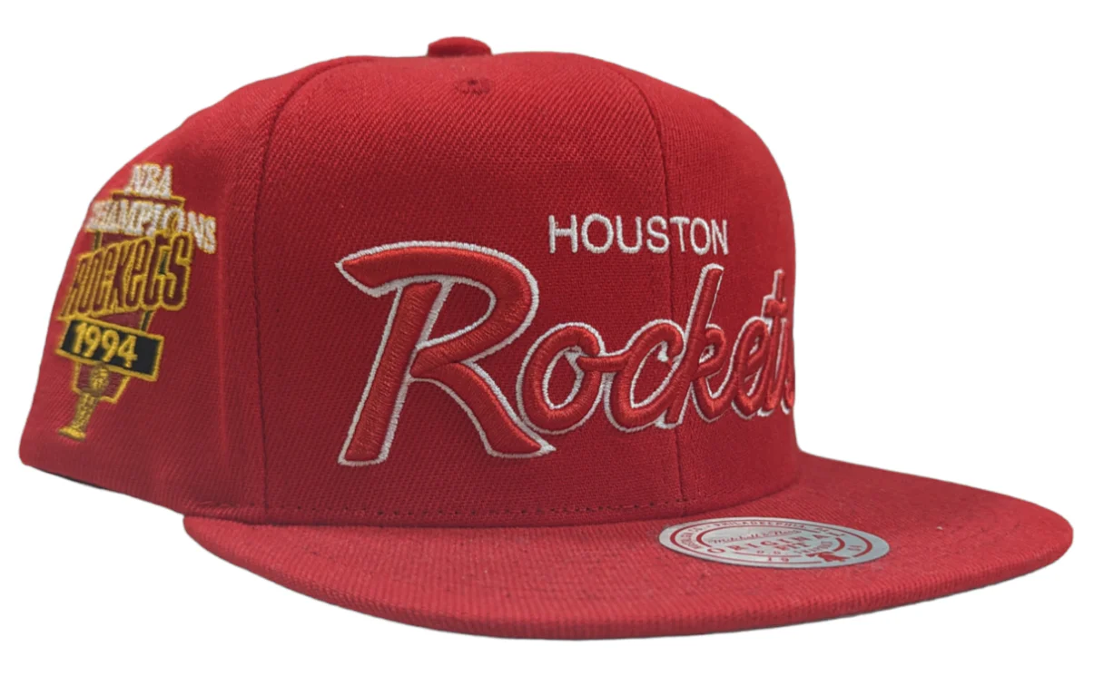 Men's Houston Rockets Mitchell & Ness Champ Year Trophy Snapback Hat