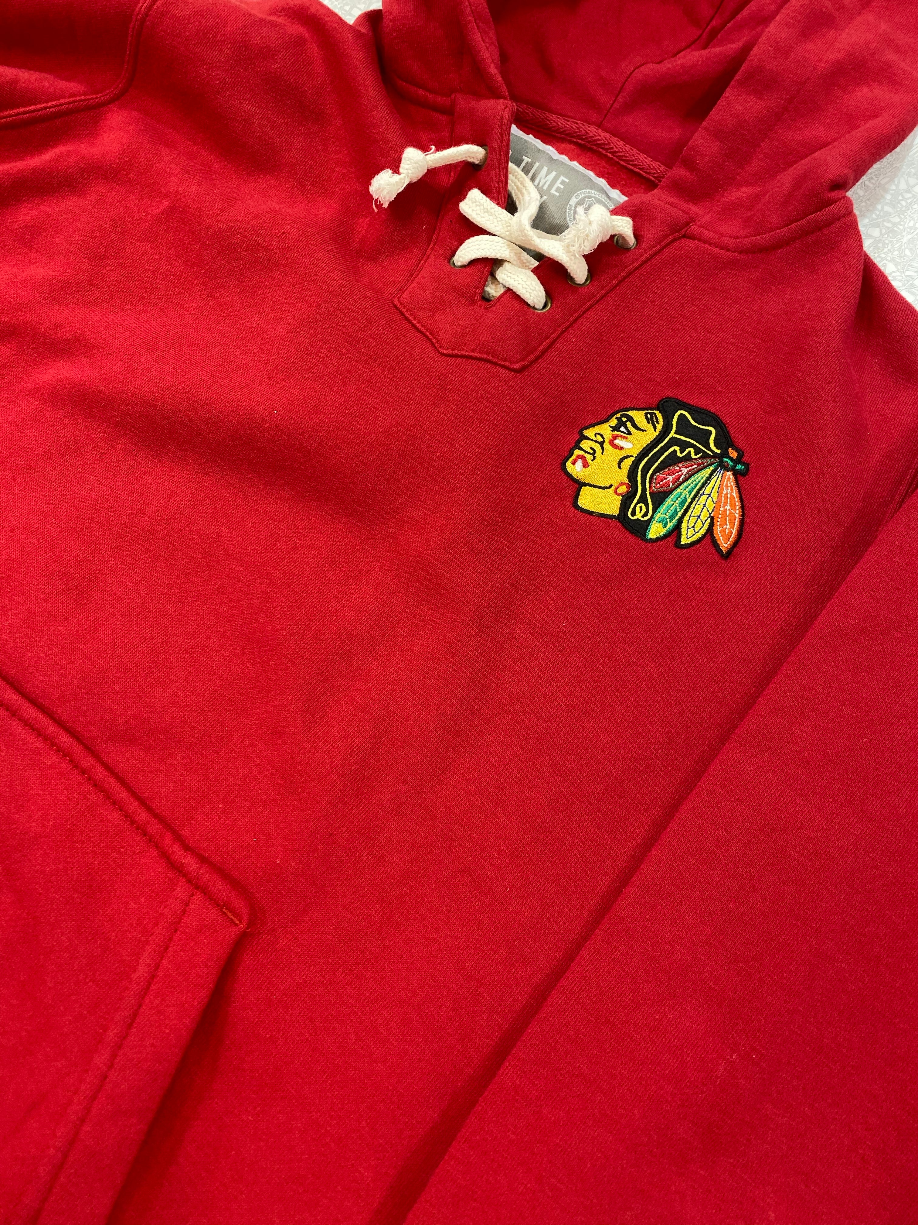 Women's Chicago Blackhawks Queensboro Lace Hooded Sweatshirt