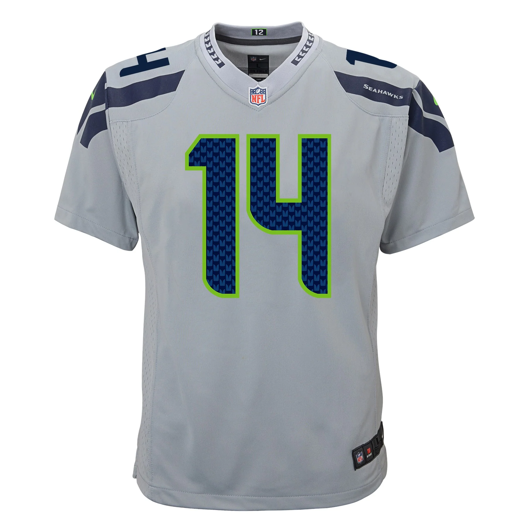 Youth DK Metcalf Seattle Seahawks Nike Wolf Gray Alternate Game Jersey
