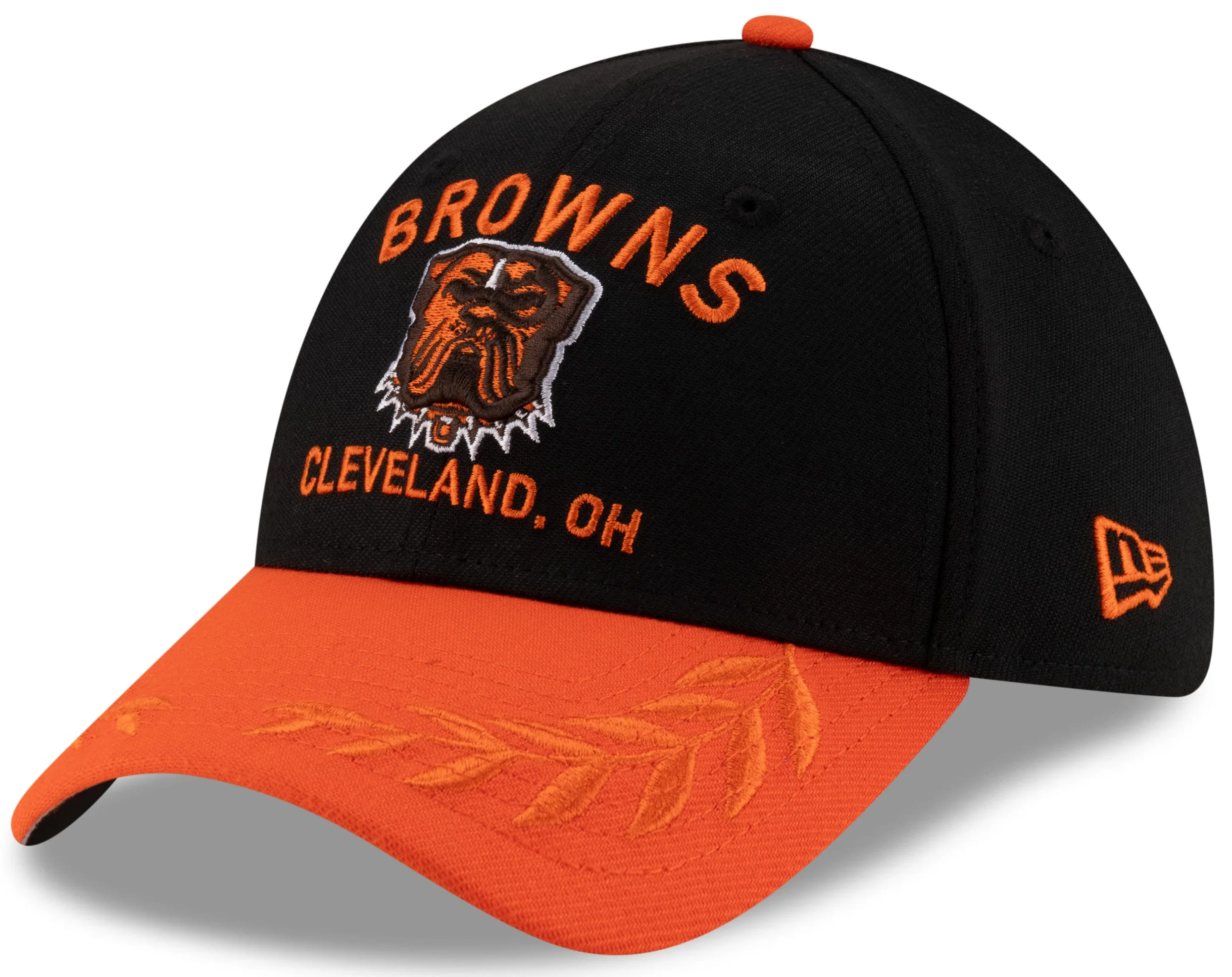 Men's Cleveland Browns New Era 2025 NFL Draft Black 39THIRTY Flex Fit Hat