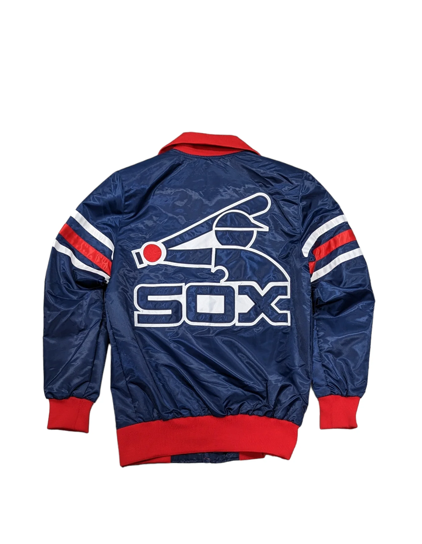 Men's Chicago White Sox The Captain II Cooperstown Collection Navy Starter Varsity Jacket