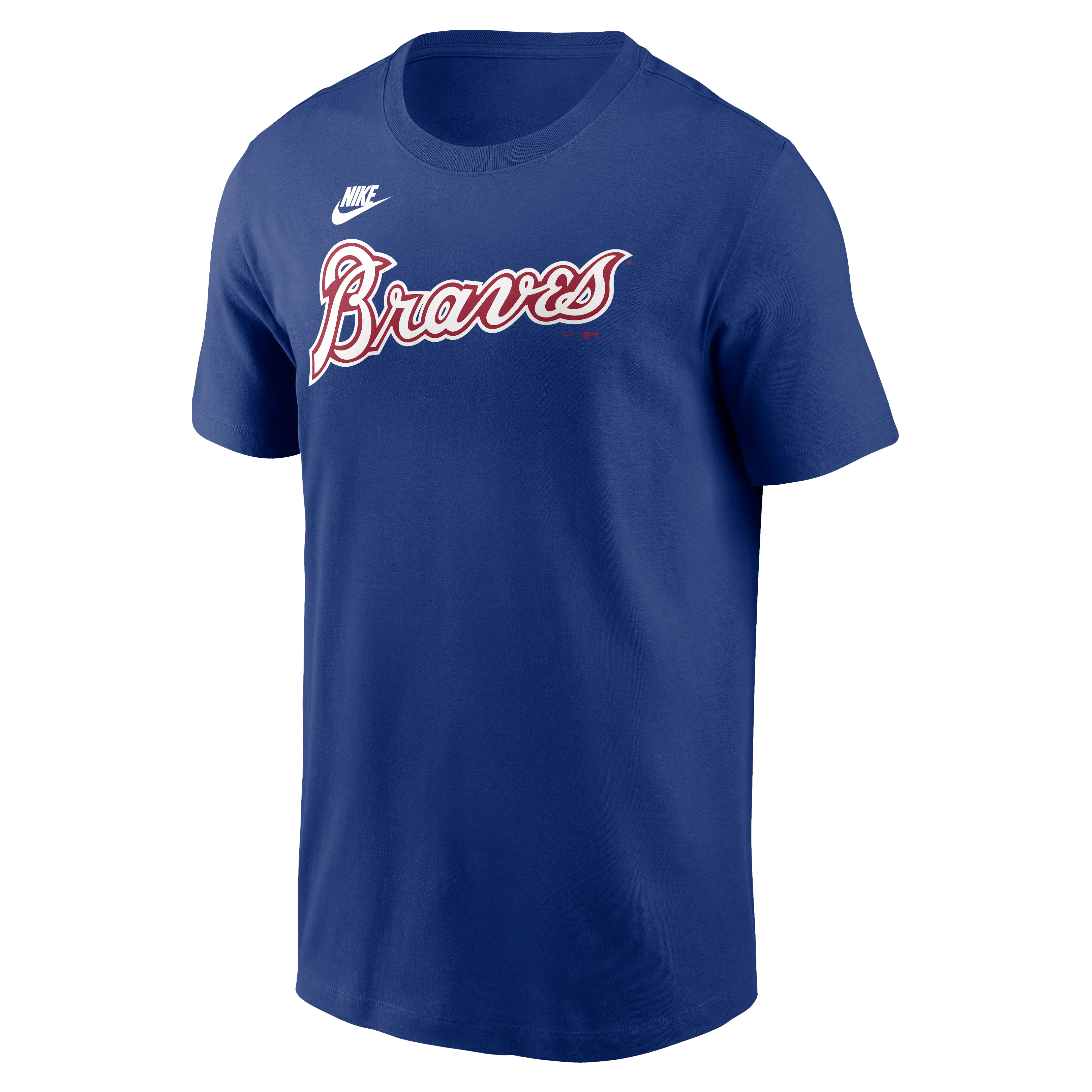 Men's Hank Aaron Atlanta Braves Nike Royal Blue Name and Number T-Shirt