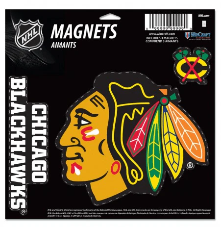 Chicago Blackhawks 11X11 3 Pack Magnet Sheet By Wincraft
