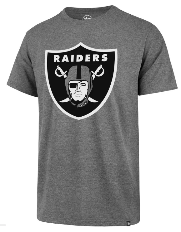 Men's Las Vegas Raiders Grey Imprint Club Tee By ’47 Brand