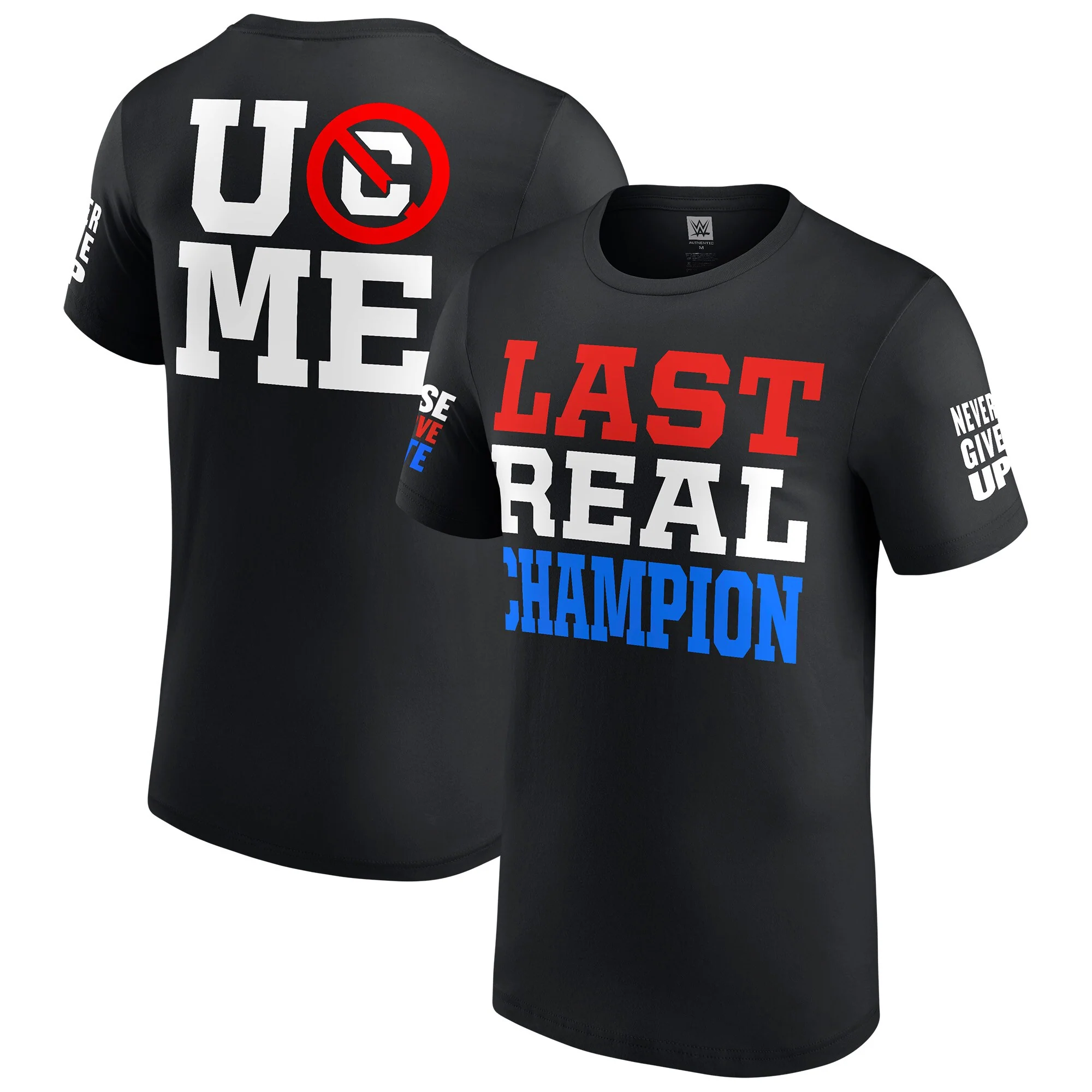 Men's WWE John Cena Last Real Champion Black T-Shirt