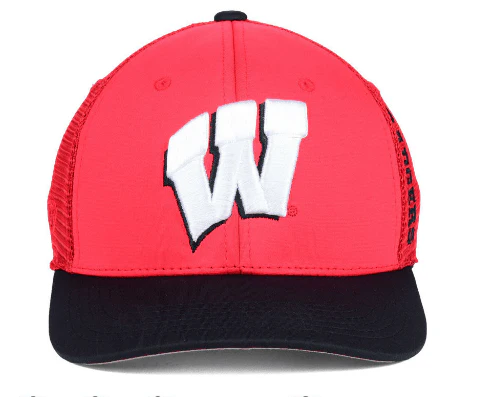 Mens Wisconsin Badgers Chatter One Fit Flex Fit Hat By Top Of The World