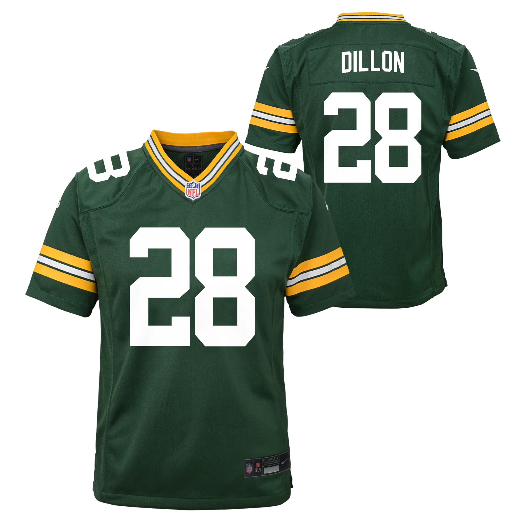 Youth Green Bay Packers A.J. Dillon Nike Green Game Jersey