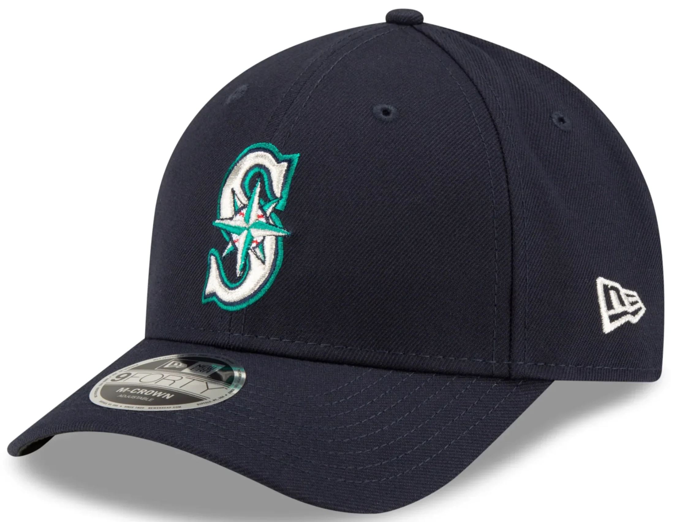 Seattle Mariners Navy Blue New Era Player Replica M-Crown 9FORTY Adjustable Hat