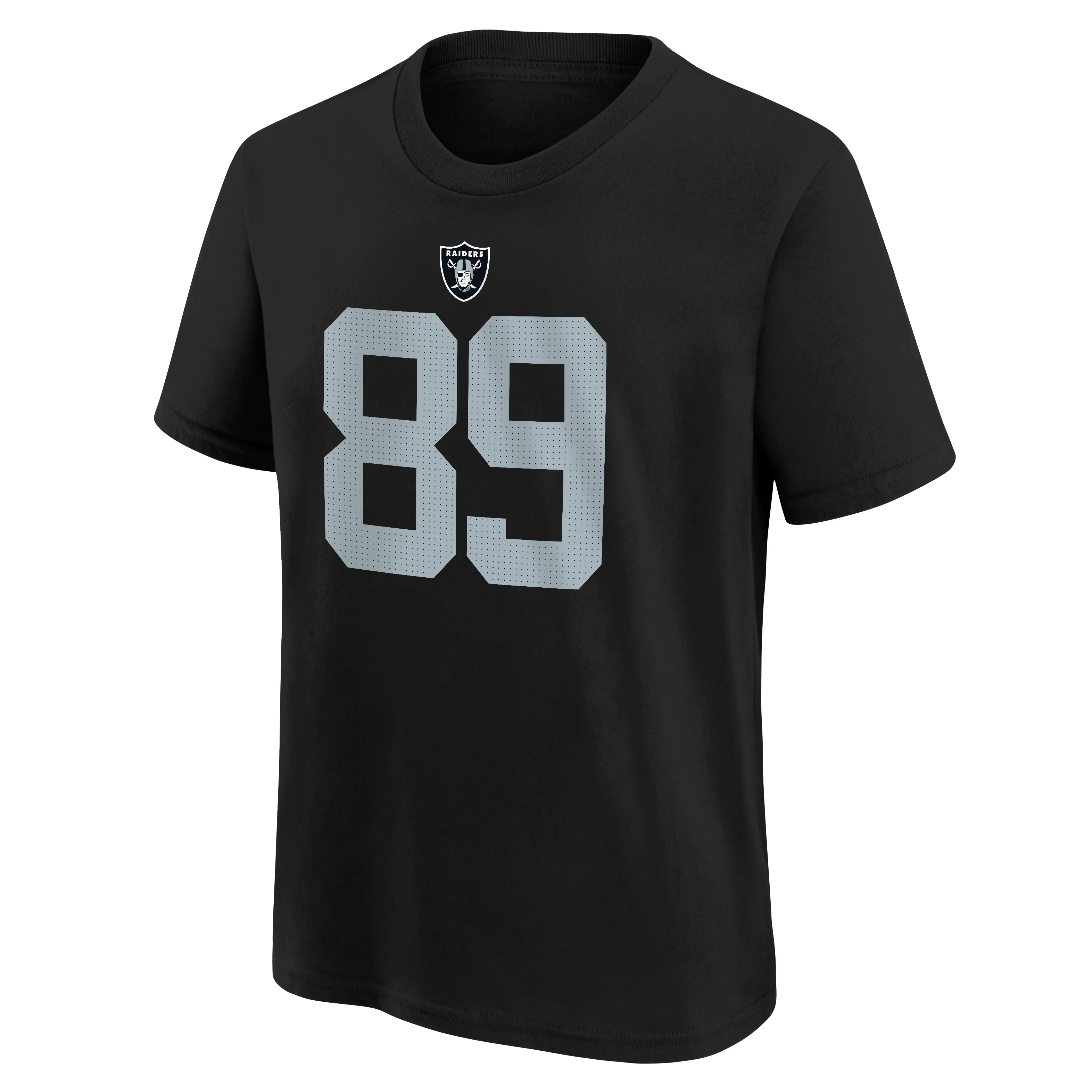 Youth Brock Bowers Las Vegas Raiders Nike Black FUSE Name and Number Tee