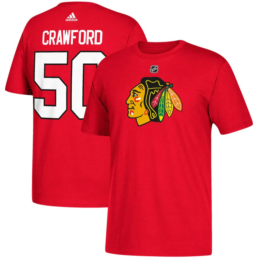 Men's Chicago Blackhawks Corey Crawford Name & Number T-Shirt