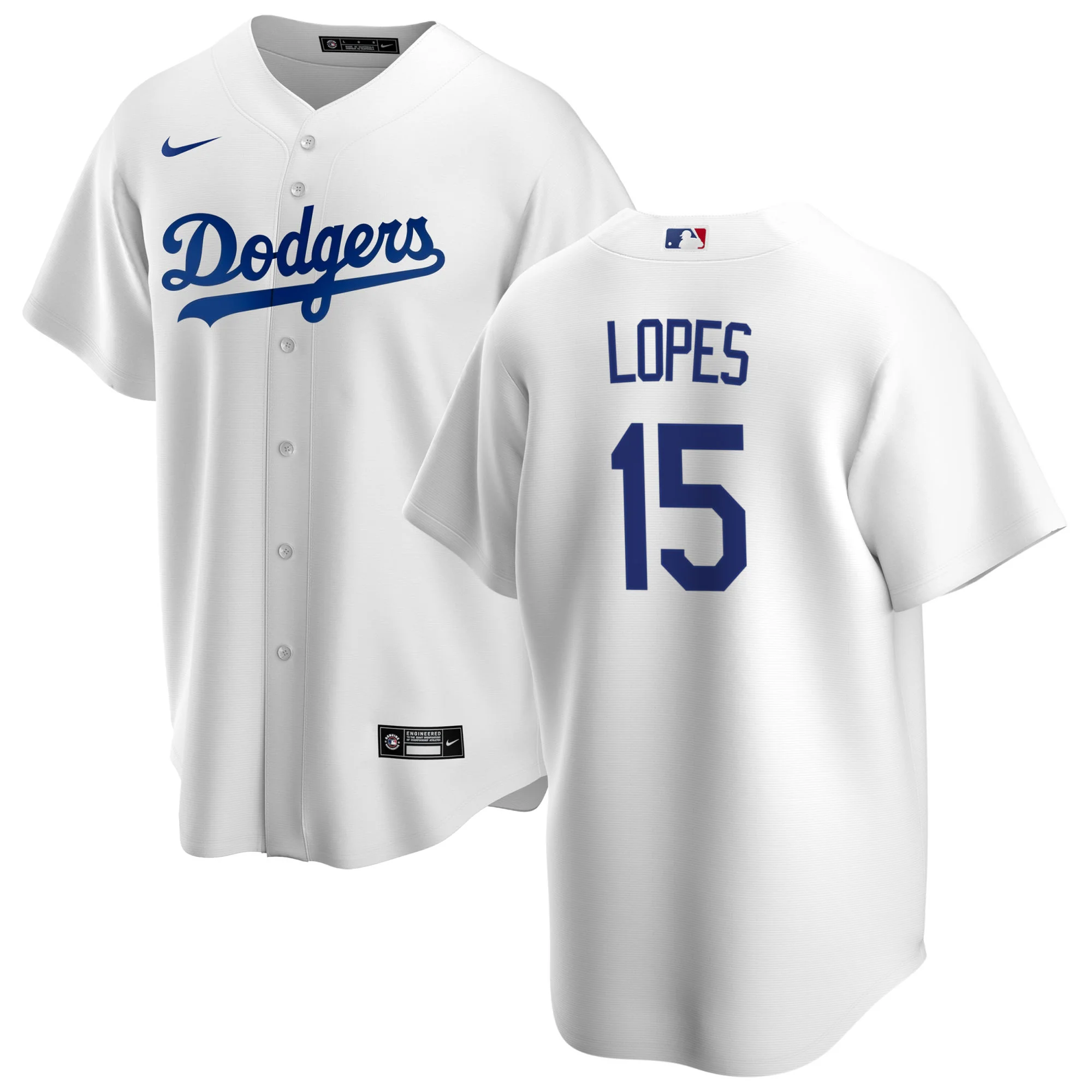 Men's Davey Lopes Los Angeles Dodgers Nike White Home Replica Team Jersey