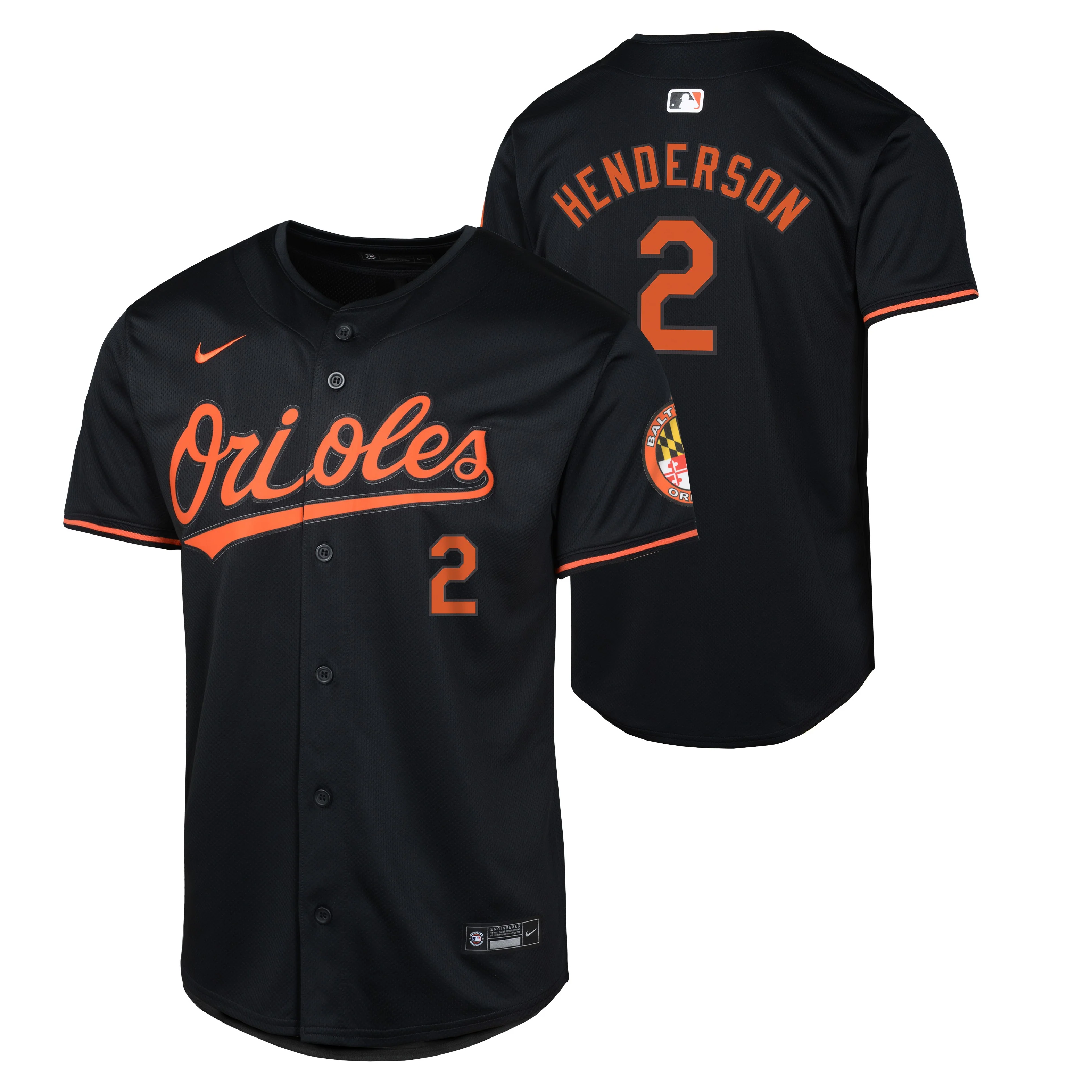 Youth Gunnar Henderson Baltimore Orioles NIKE Black Limited Replica Jersey