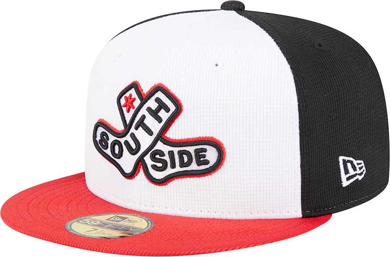 Chicago White Sox New Era Black/White/Red 2025 City Connect Batting Practice 59FIFTY Fitted Hat