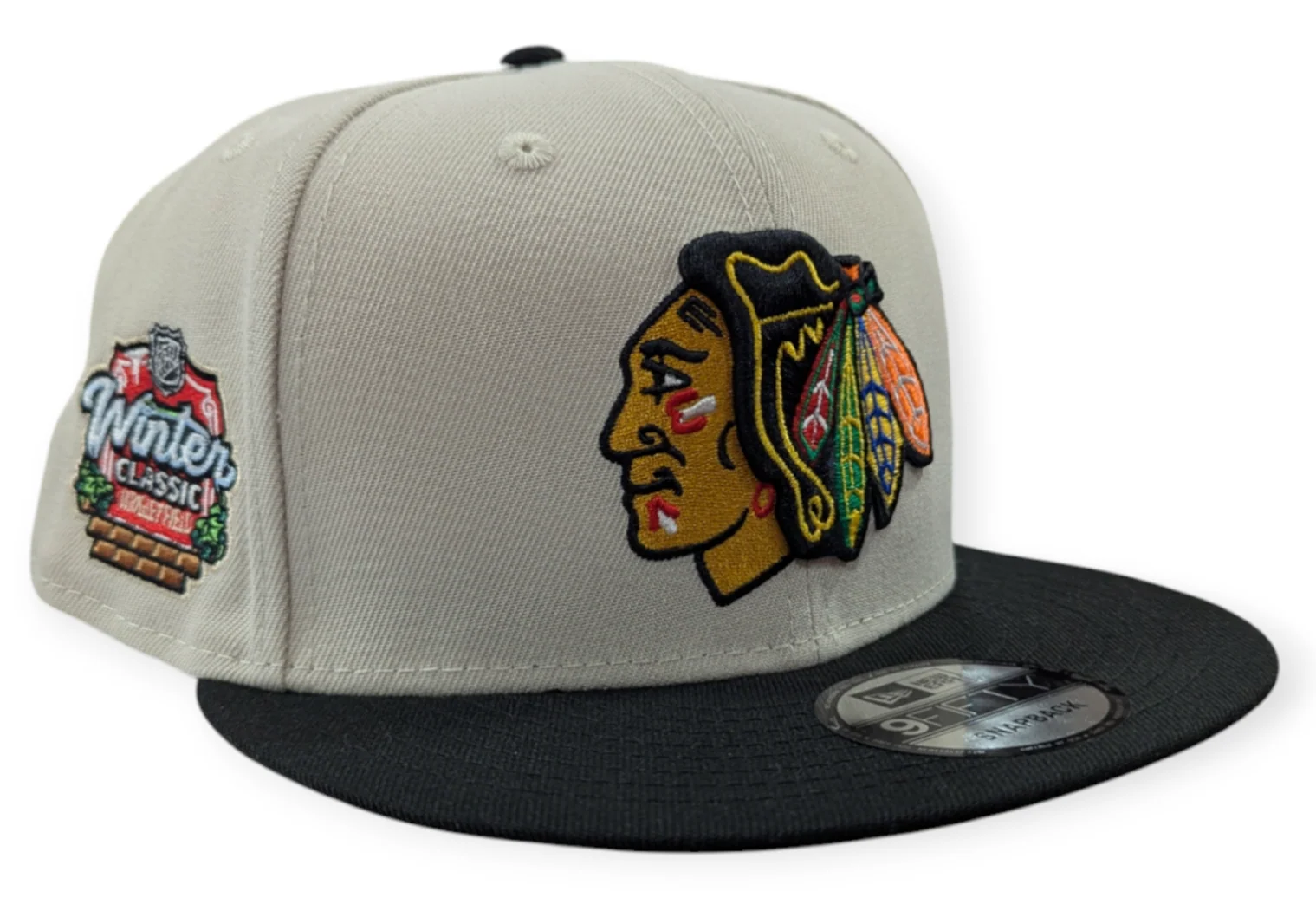 Chicago Blackhawks New Era Stone/Black 2025 Winter Classic 9FIFTY Adjustable Snapback Hat