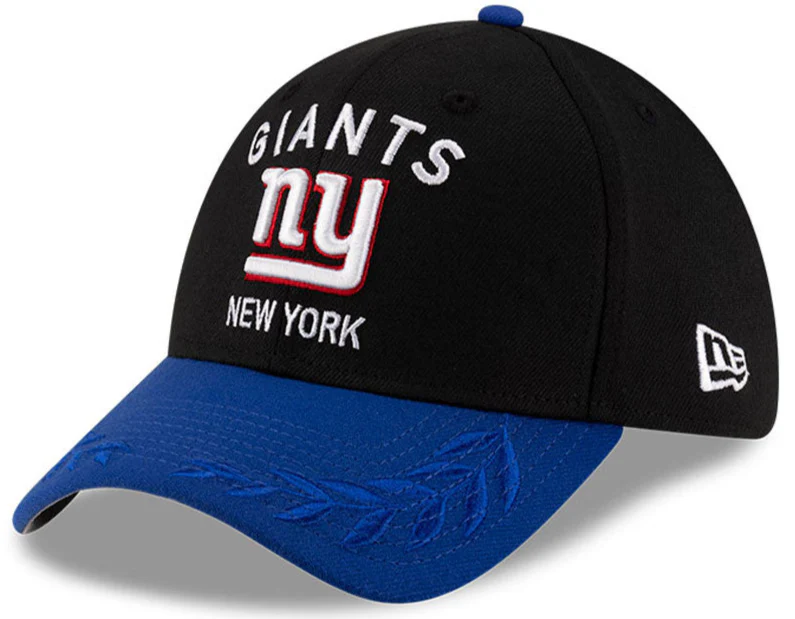 Men's New York Giants New Era 2025 NFL Draft Black 39THIRTY Flex Fit Hat