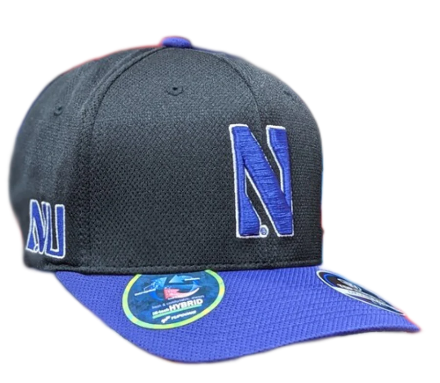 Northwestern Wildcats Top of the World 2 Tone Reflex Hybrid Tech Flex Hat - Black/Purple
