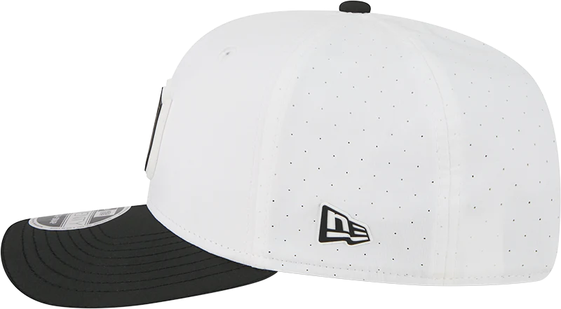 Men's Las Vegas Raiders New Era White/Black 2025 NFL Training Camp 9SEVENTY Adjustable Hat