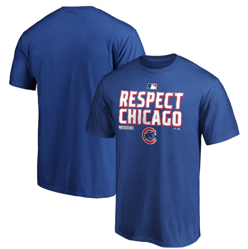 Men's Chicago Cubs Fanatics Branded Royal 2020 Postseason Locker Room T-Shirt