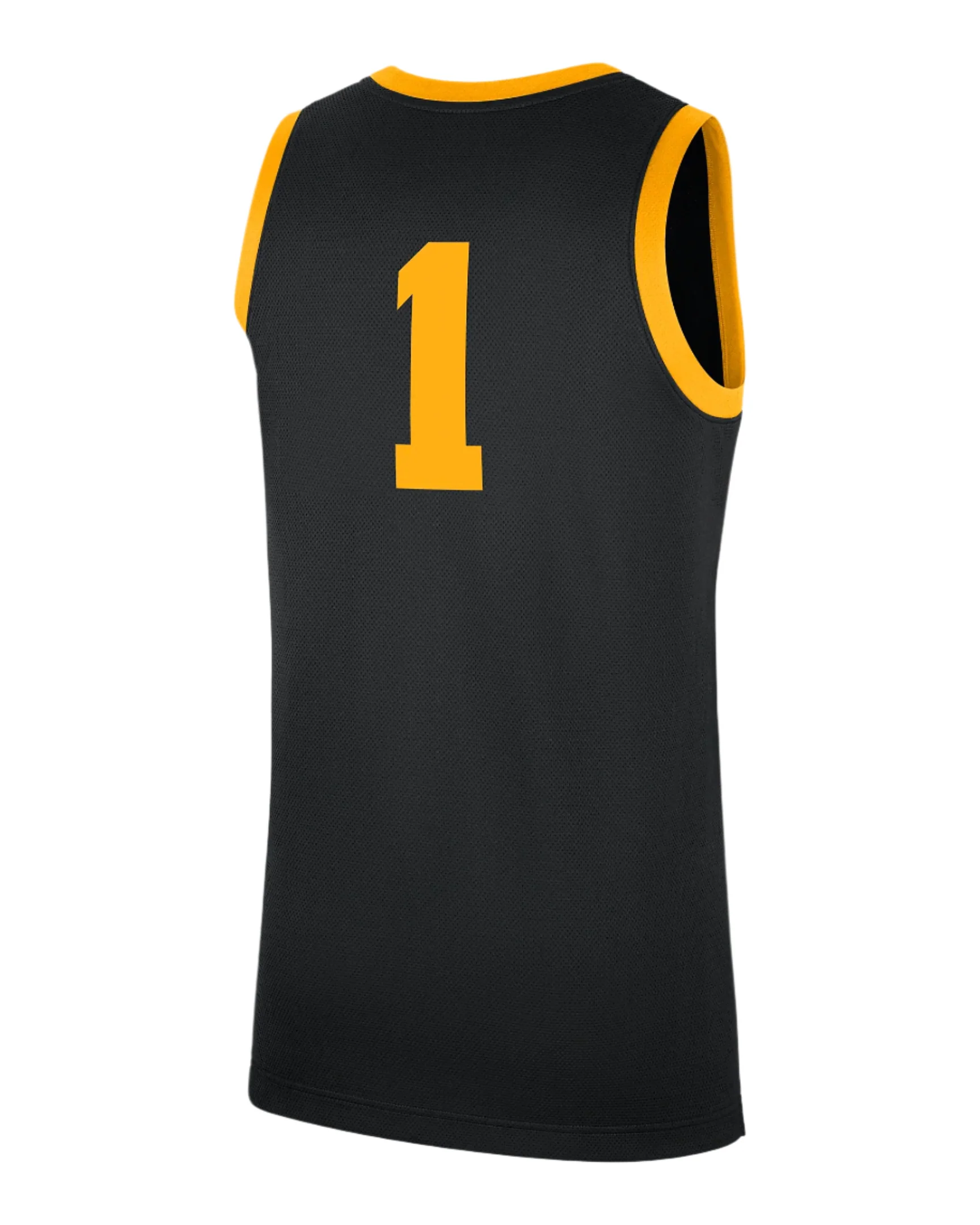 Men's NCAA Iowa Hawkeyes Black #1 Replica Basketball Jersey