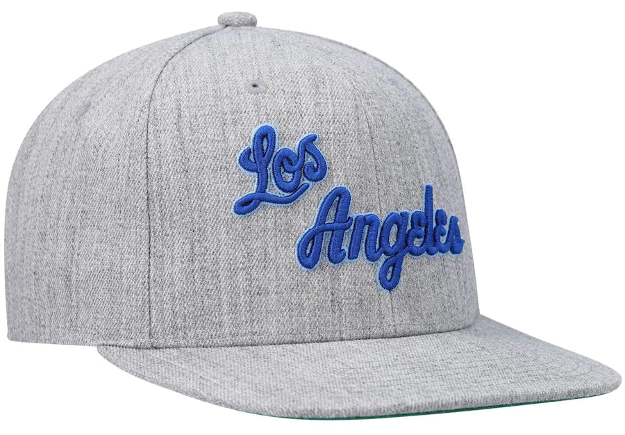 Los Angeles Lakers HWC Gray Heathered 2.0 Mitchell & Ness Snapback Hat