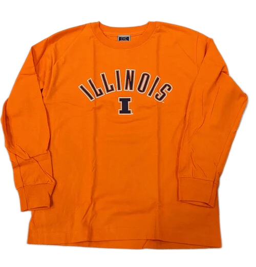 Illinois Fighting Illini Youth Long Sleeve Orange T-Shirt