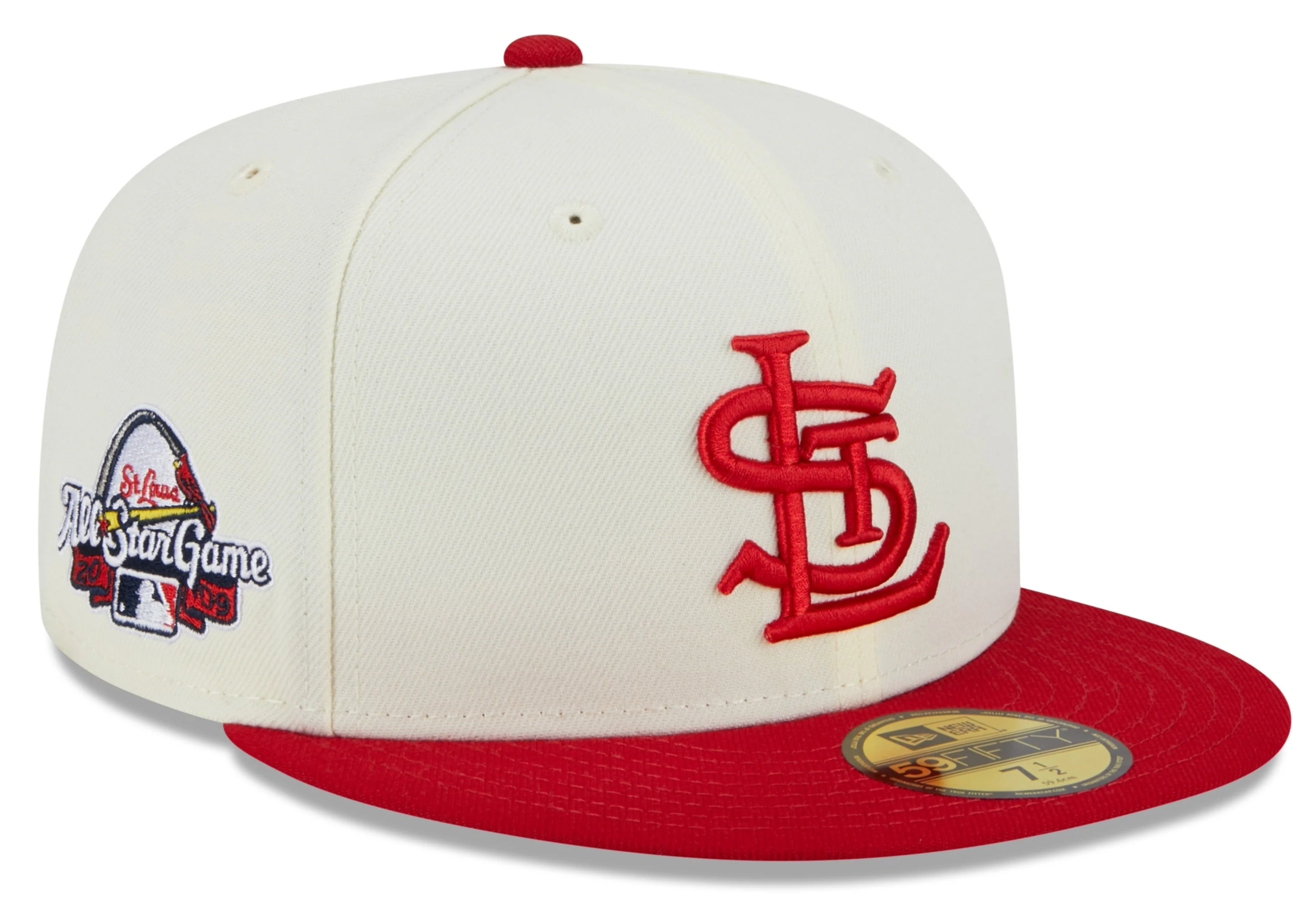 St. Louis Cardinals 2009 All Star Game Cream/Red New Era Retro 59FIFTY Fitted Hat
